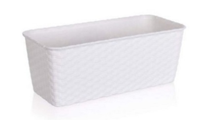 Горшок для цветов пластмассовый белый 30x13x11 см (4773600) Banquet