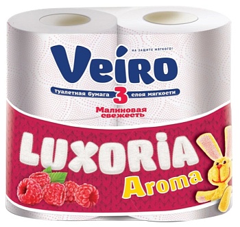 Бумага туалетная 3-слойная, 4 рулона Luxoria Aroma Veiro