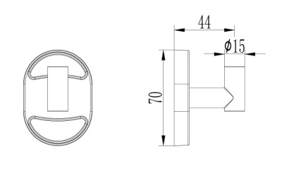 Вешалка 1 крючок, L1905-1 LEDEME