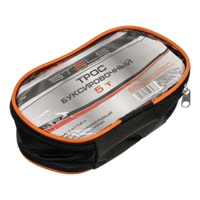 Трос буксировочный 5 т 2 крюка 5 м сумка на молнии Stels 54381