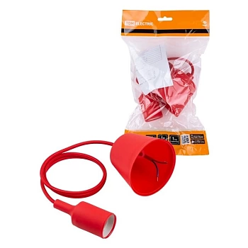 Патрон Е27 красный TDM SQ0335-0063 (подвес)