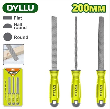 Набор напильников по дереву 200мм (3 шт) DYLLU DTSF1403