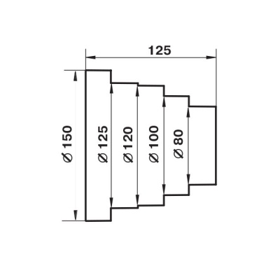 Редуктор d80/100/120/125/150 СЕМЬ ВЕТРОВ 310