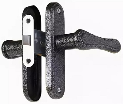 Ручка защелка врезная ЗЩ1-5-07-09 серебро ВОЛМЕТ