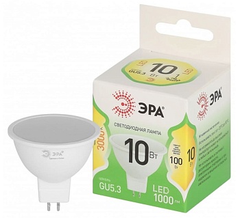 Лампа светодиодная софит GREEN LINE LED MR16-10W-830-GU5.3 GL ЭРА