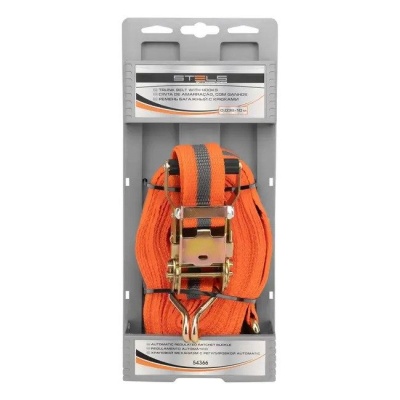 Ремень багажный с крюками 0.038х10 м храповой механизм Automatic Stels 54366