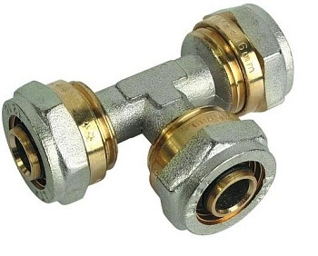Фитинг обжимной тройник 16x16x16 (C-T161616N) TIM