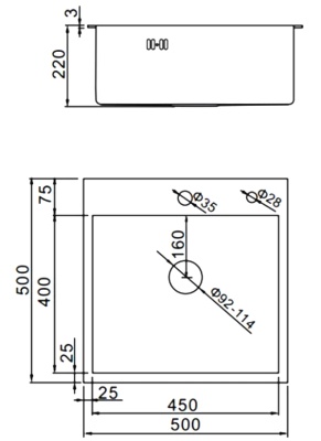 Мойка кухонная K35050B графит Gerhans