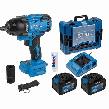 Гайковерт ударный аккумуляторный бесщеточный BULL SC 1807 Xcase (АКБ, ЗУ, кейс)