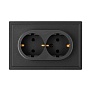 Розетка 2-ая Carre графит Bylectrica РС16-0642
