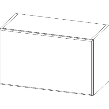 Шкаф настенный горизонтальный 36 см белый SV-Мебель ШГ600/ШГ600с