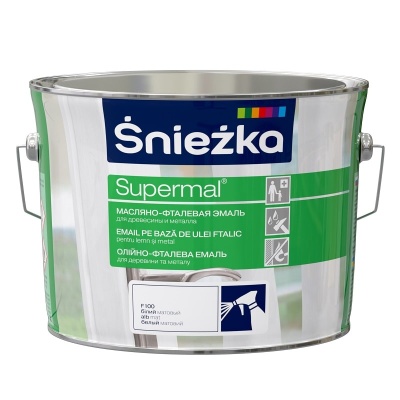 Эмаль масляно-фталевая SUPERMAL белая MAT 2.5л