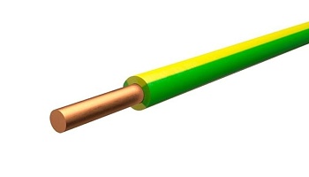 Провод ПуВ 1x6 желто-зелёный