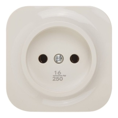 Розетка 1-ая Bailly без заземления LEIDEN ELECTRIC (бежевый)