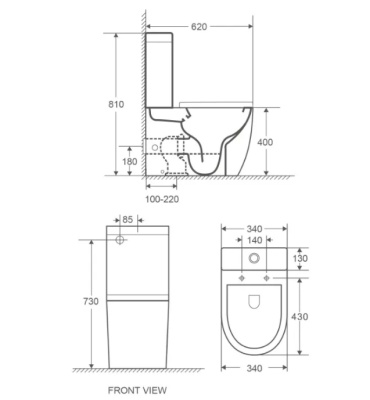 Унитаз-компакт Mitta AZ-2128 напольный Azario
