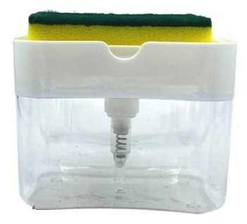 Дозатор с губкой для мытья посуды YB038