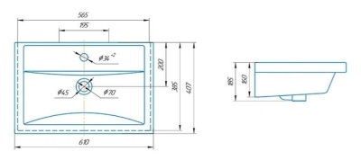 Умывальник накладной Фостер 60 KIROVIT