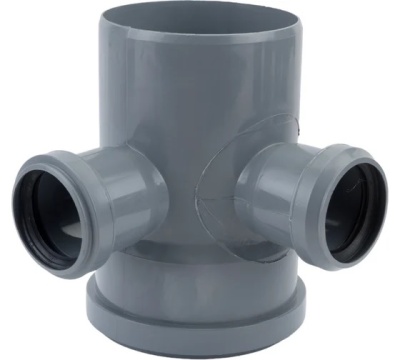 Крестовина канализационная двухплоскостная 87 гр, Политэк 60155090 (110х50х50 мм)