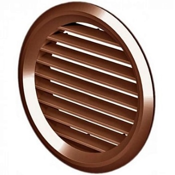 Решетка вентиляционная пластиковая, круглая МВ 50/4бВ коричневая, VENTS