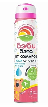 Аэрозоль от комаров 2 в 1 кроха детский 100 мл БЭБИ-ДЭТА АКВА
