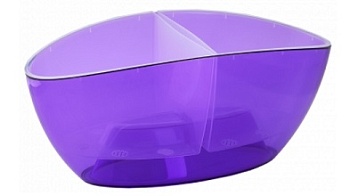 Вазон Орхидея 32x15x14 см 1л прозрачный, фиолетовый Алеана