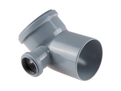 Колено канализационное левое, 45 гр., РосТурПласт 11349 (110/50 мм)