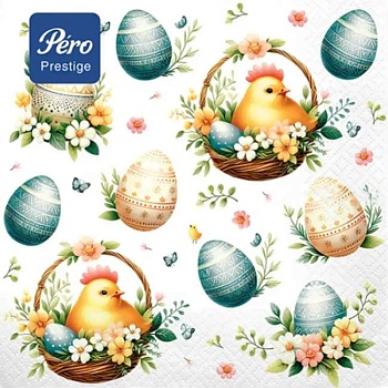 Салфетки бумажные Благодать 33x33 см PERO Prestige 20 шт