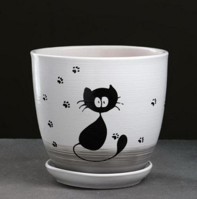 Горшок керамический Котофей