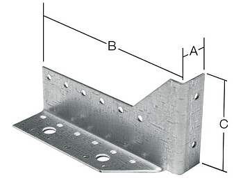 Опора балки левая 25х140х76 мм UOB L белый цинк, STARFIX