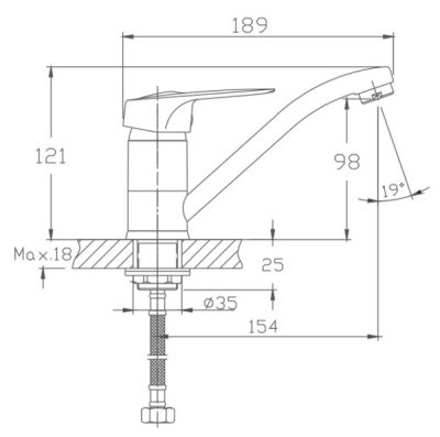 Смеситель для кухни VALFEX Altarin Сhrome VF.4537-2