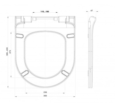 Комплект BERGES: инсталляция ATOM Line 410 + унитаз OKUS, сидение дюропласт Okus Slim SO