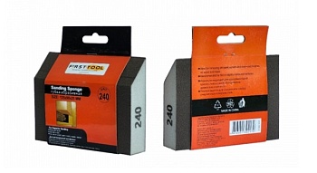 Губка шлифовальная угловая Р240 125х90х25мм FIRSTTOOL F060197