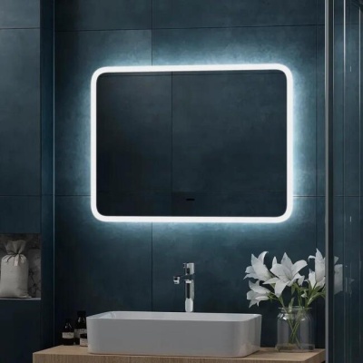 Зеркало Bruno LED 80x60 см Континент НН (подсветка, б/к сенсор, диммер)
