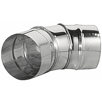 Отвод для труб дымохода 45 гр. 115 мм Инжкомцентр ВВД