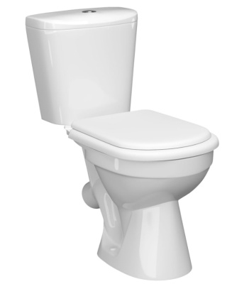 Унитаз-компакт Керамин Лаго белый (с мягким сиденьем, косой выпуск, арматура Инкоэр)