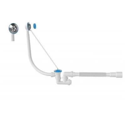 Сифон для ванны с выпуском и переливом, с гибкой трубой 40х50 AV Engineering AVE000255