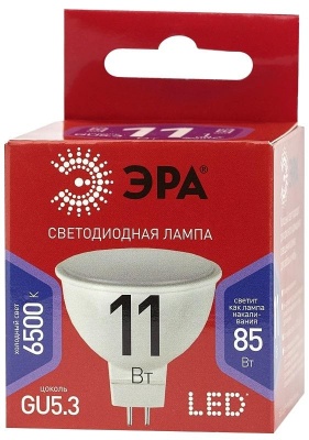Лампа светодиодная MR16-11W-865-GU5.3 6500K ЭРА