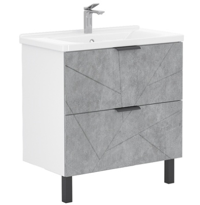 Тумба напольная Twing 60.2Y бетон Volna под умывальник Миранда 60