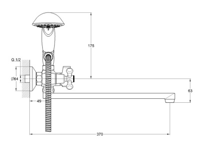 Смеситель для ванны и душа EC0433 ECONOCE