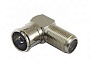 Переходник гнездо F - гнездо TV угловой, SQ1809-0015 TDM