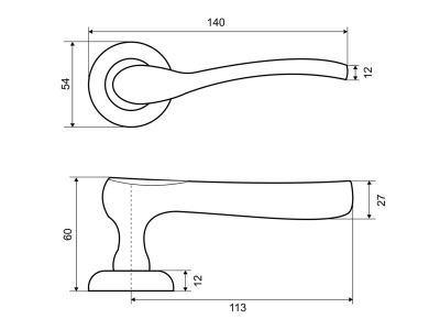 Дверная ручка FZ SET 12L 100 COFFEE Фабрика замков