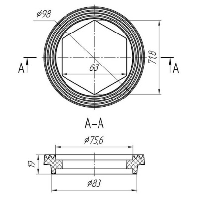 Прокладка шестигранная АНИ Пласт M840