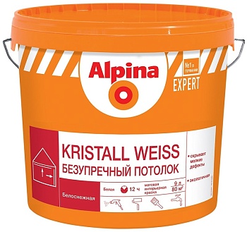 Краска EXPERT Kristall Weiss 10 л 15,0 кг Alpina
