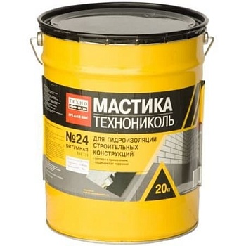 Мастика гидроизоляционная битумная ТЕХНОНИКОЛЬ № 24, 20 кг