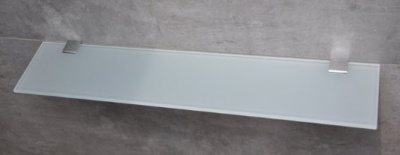 Полка стеклянная вкладная 400x130x6мм матовая СТЕКЛОЛЮКС