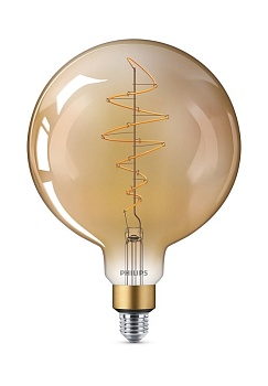Лампа светодиодная LED classic-giant 40W E27 G200 GOLD DIM Philips