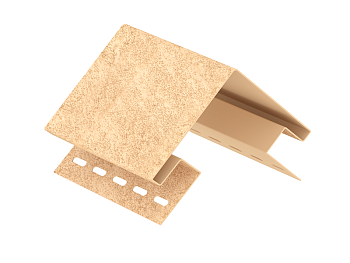 Наружный угол 076 Н для сайдинга винилового Ю-Пласт кирпич песочный