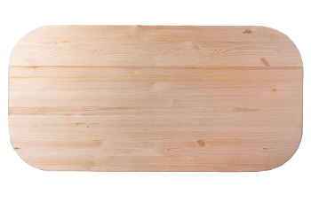 Столешница овальная (сорт АВ, хвоя) 600х1200х28мм