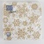 Салфетки бумажные Золотые снежинки 33x33 см Bouquet Home Collection Classic 20 шт