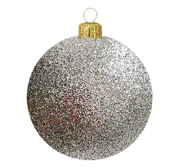 Шар ёлочный парча 10см серебро хамелеон GreenTerra В13